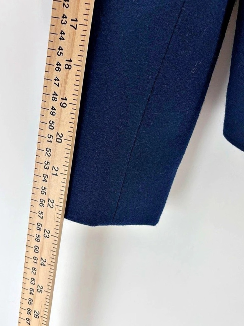 Vintage Pendleton Navy Virgin Wool Collarless Blazer Size 8 - Picture 6 of 10